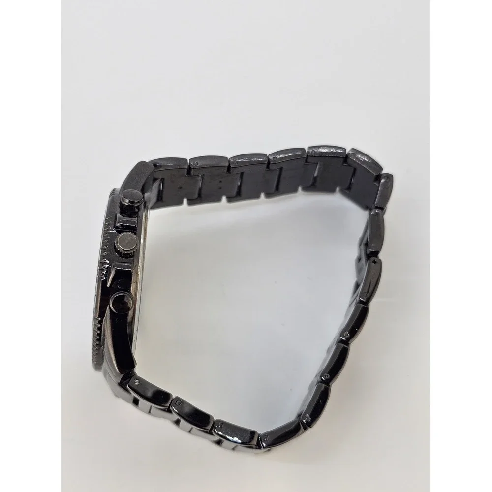 Hennessey Men's Analog Watch 44MM Black Dial Bracelet Band 7.75